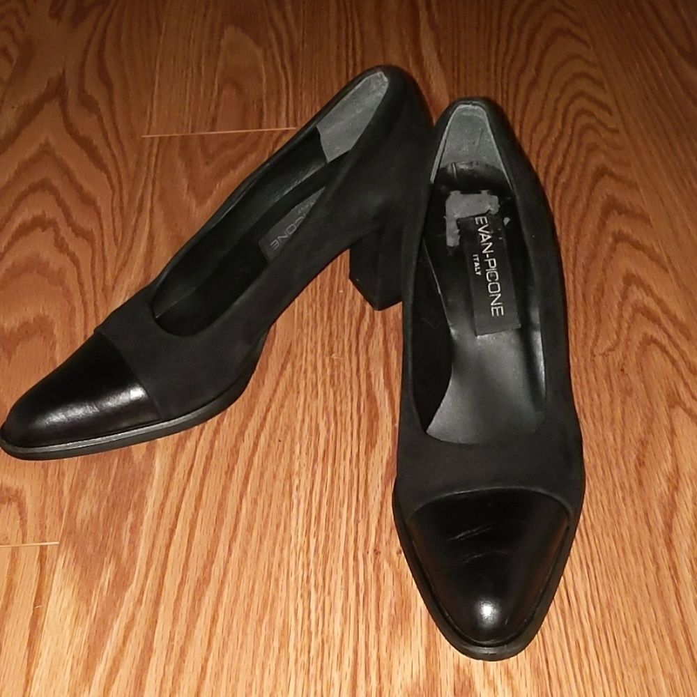 Evan Picone black dress heels  Sz  6B